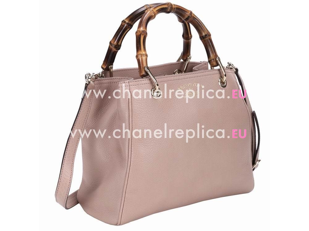 Gucci Bamboo Calfskin Handle Bag In Pink G58965