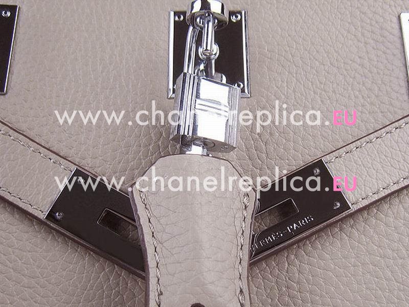 Hermes Jysiere Clemence 31cm Shoulder Bag Gray(Silver) H1096GS