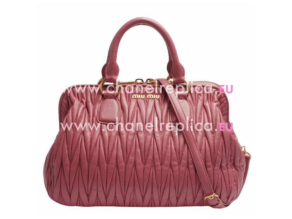 Miu Miu Matelasse Lux Nappa Large Doctor Bag Rose Pink RN76765