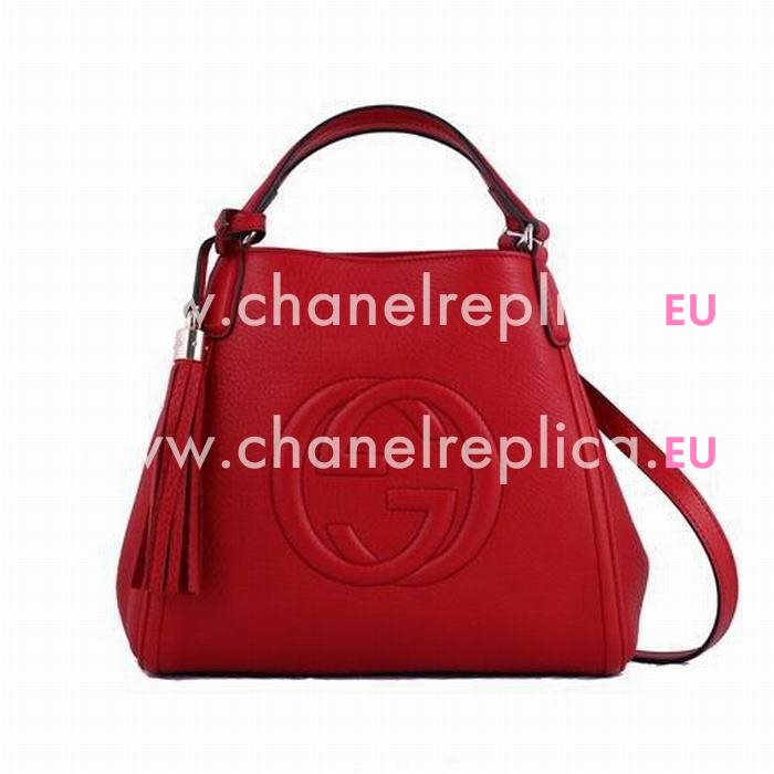 Gucci Soho GG Caviar Calfskin Bag Red G5594644