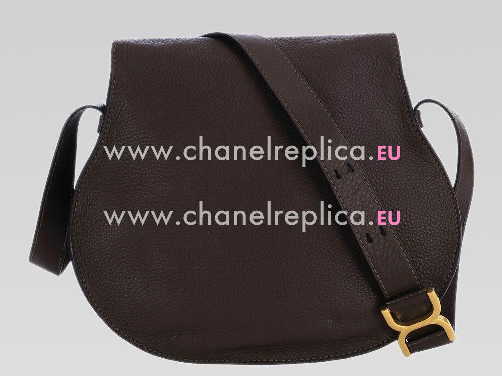 CHLOE Large Marcie Single Handle ShouldBag Choclate C477851