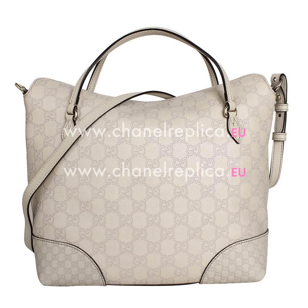 Gucci Emily Guccissima GG Calfskin Bag In White G559441