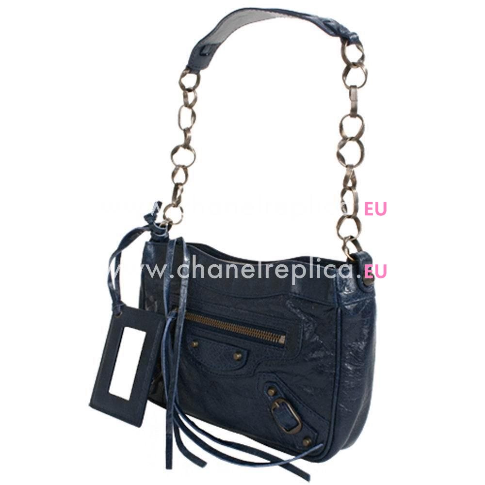 Balenciaga Miroir Calfskin Bag Navy Blue B6112204