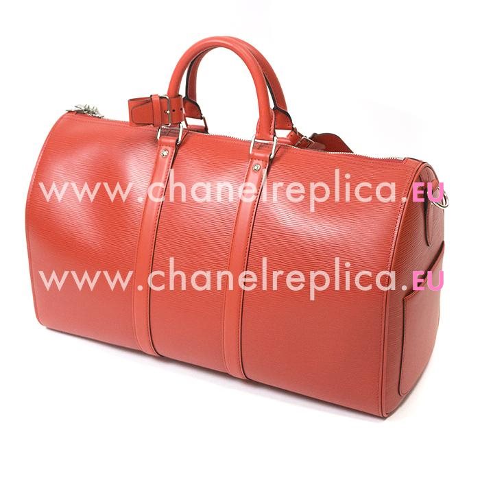 Louis Vuitton Supreme Keepall 45 Epi Leather Travelling Bag Bandoulière-Red M53419