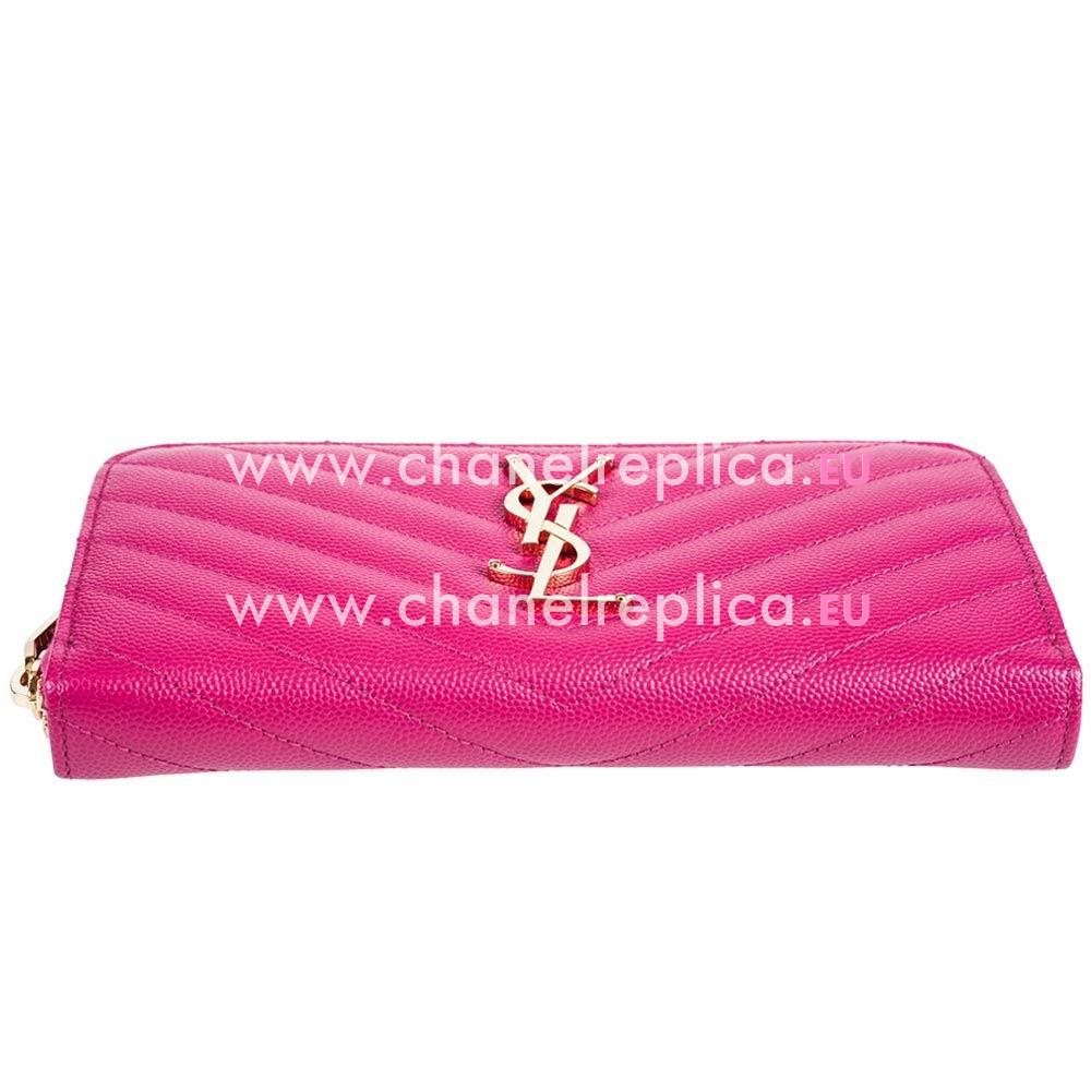 YSL Saint Laurent Caviar Calfskin Wallets In Pink YSL5350299