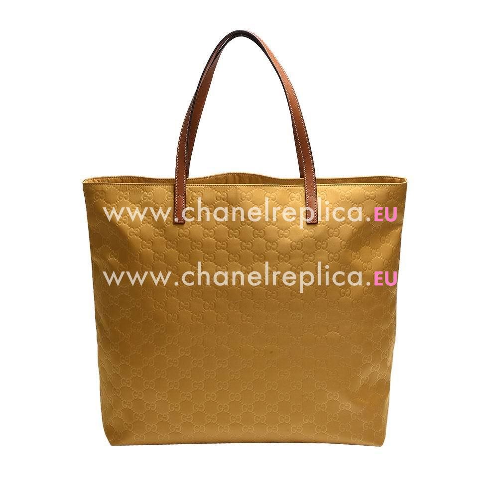 Gucci Guccissima GG Logo Canvas Shoping Bag In Yellow G6111510