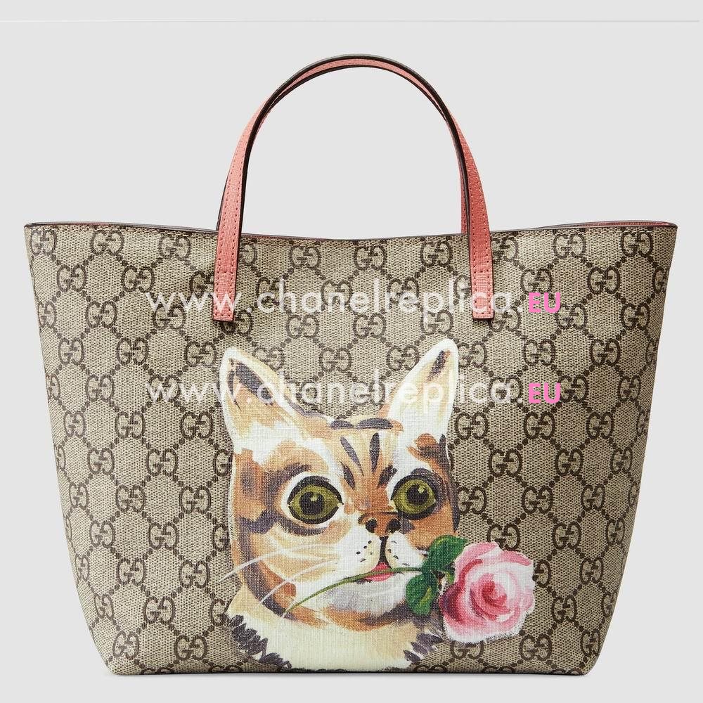 Gucci Childrens GG Supreme cat tote bag 410812 K2Q1N 8594