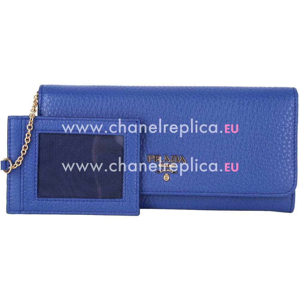 Prada Saffiano Metal Embossment Logo Cowhide Should/Handle bag In Blue PR161016003