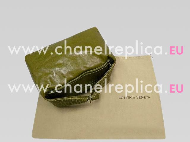 Bottega Veneta Intrecciato Nappa Weave Large Veneta Olive-Green BVb016