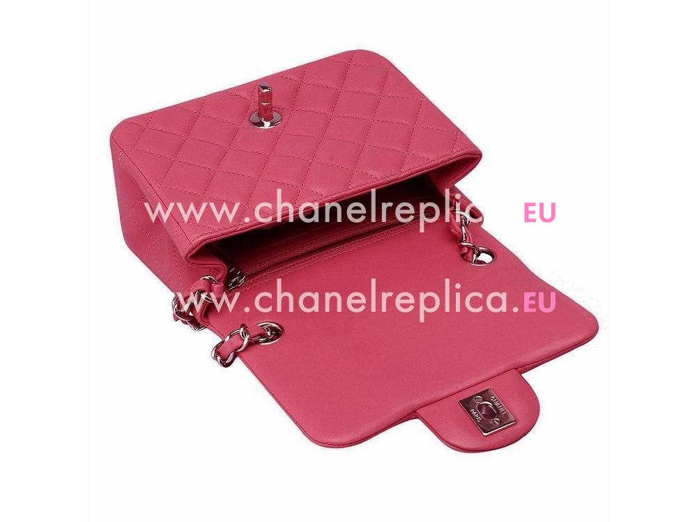 Chanel Lambskin Mini Coco Bag Hot Pink(Silver) A522371