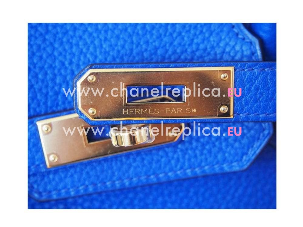 Hermes Birkin 30cm Blue Electric Candy Clemence Leather GHD HS5558W