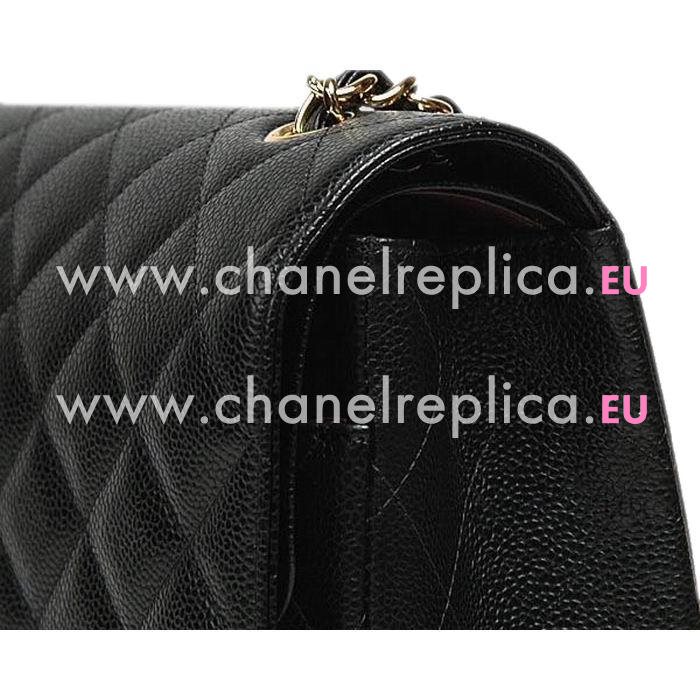 Chanel Cruise Caviar Maxi Bag Double Flap Black(Gold) A47600GH