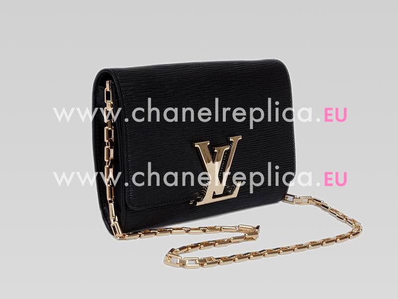 Louis Vuitton Eip Leather Evening Clutch Chain Black M94268