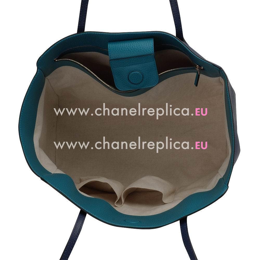 Gucci Swing Caviar Calfskin Leather Bag In Dark Blue G5456967