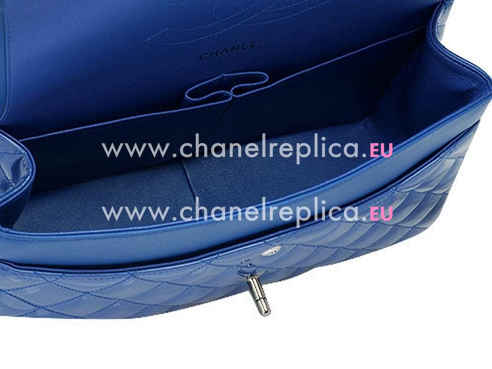 Chanel Patent Lambskin Jumbo Coco Bag Royalblue A58600PLS