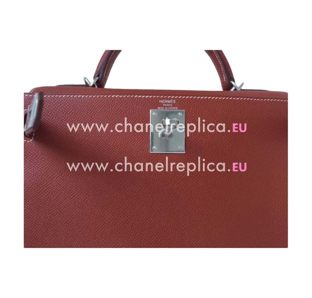 Hermès Kelly Brique Epsom Leather Palladium Hardware Hand Sew Bag HK1028BRQ