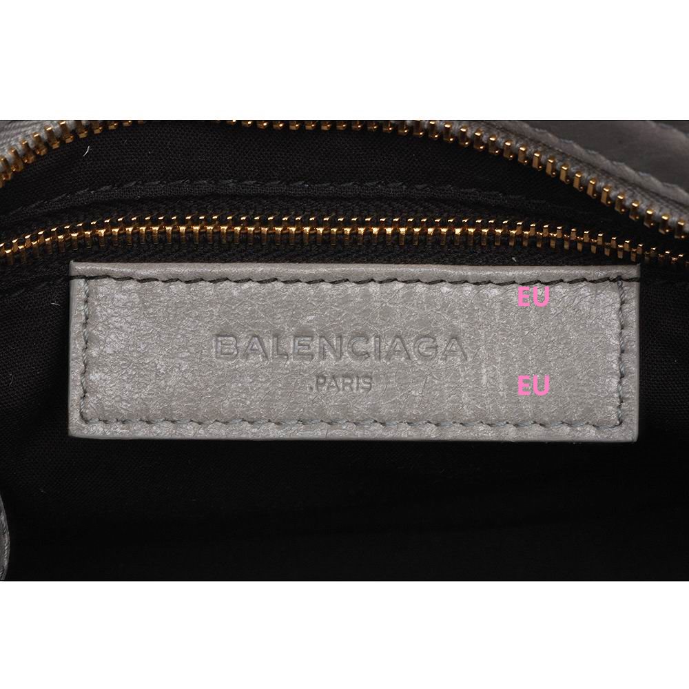Balenciage City Lambskin Gold hardware Classic Mini Bag Ice Gray B2055041