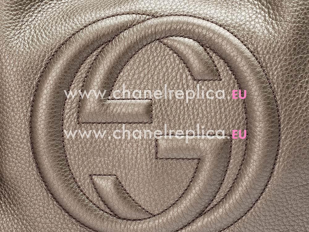 Gucci Soho GG Calfskin Bag Champagne Golden G336751