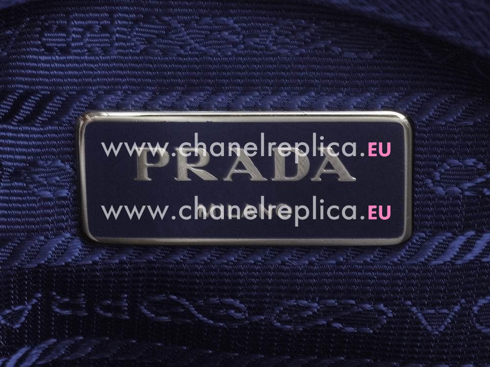 Prada Saffiano Lux Scratch Resistant Calfskin Handbag Blue P53311