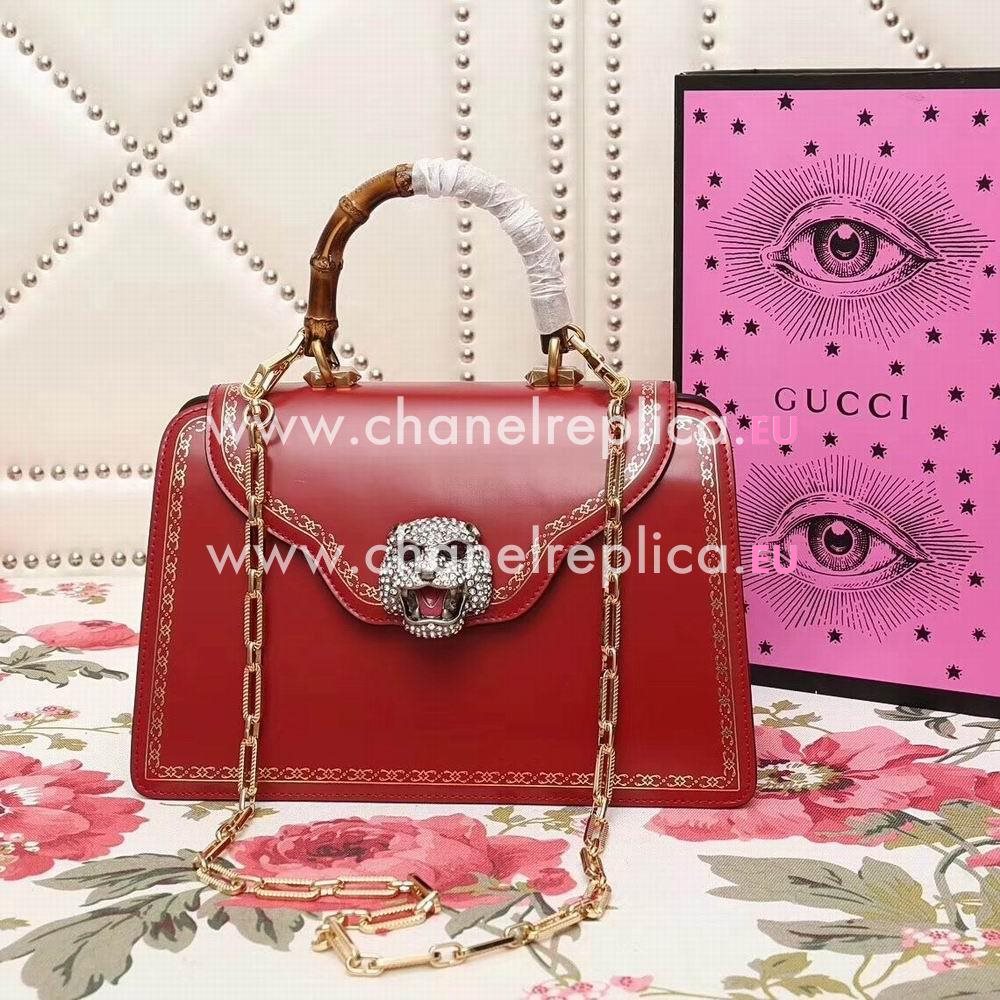 Gucci Frame print leather top handle bag 495881 DT98X 8556