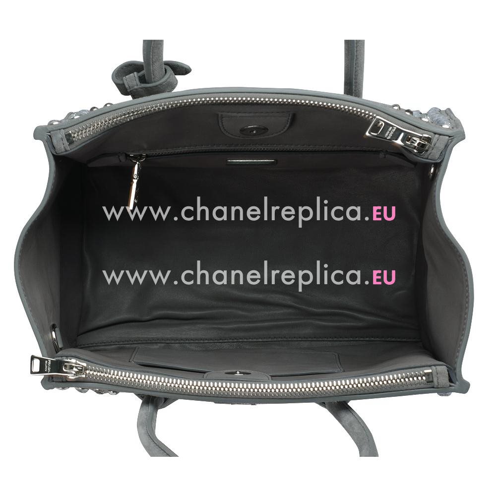 Prada Glace Chamois Triangle Logo Handbag Albarium PR506899