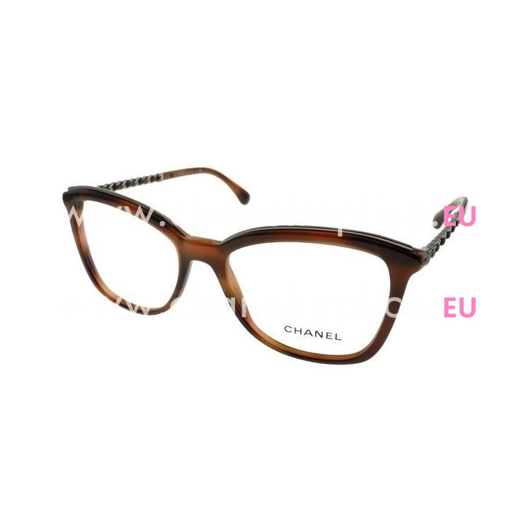 Chanel Leather Frame Glasses Amber&Silver CN3351Q 1575