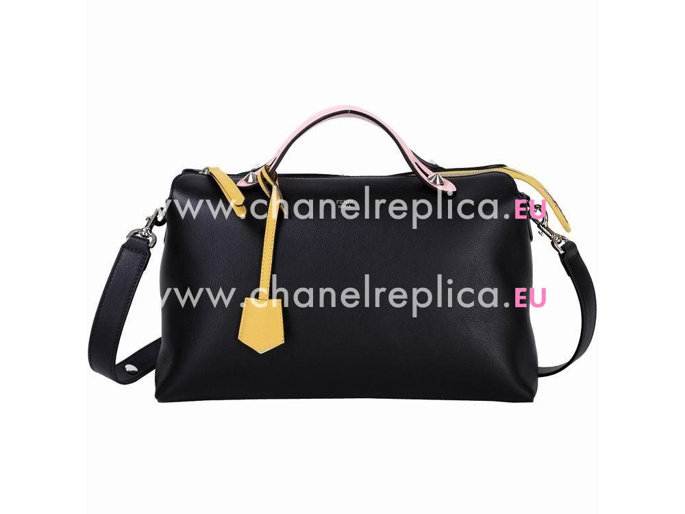 Fendi By The Way Calfskin Boston Handbag Black F1548662