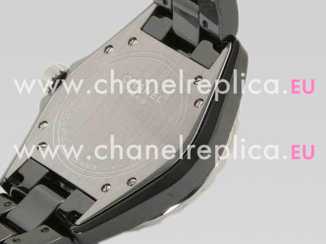 CHANEL J12 Black Dial Ceramic Quartz Watch In Black H0682