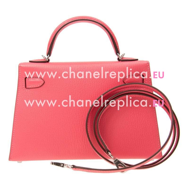 Hemers Kelly II Mini U5 Pink Chevre Leather Silver Hardware KYIIMINIU5CHECSS