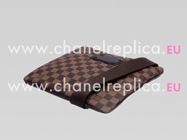 Louis Vuitton Damier Ebene Canvas Pochette Plate Brooklyn N41100