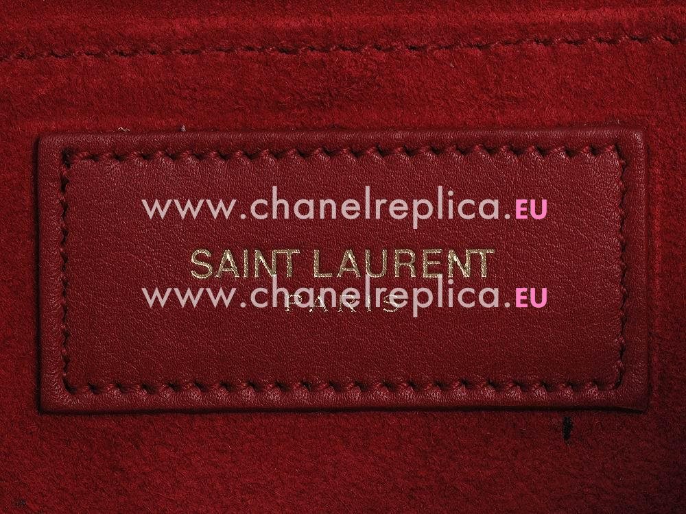 YSL Saint Laurent Cabas Pochette Y Calfskin Bag In Red YSL5184603