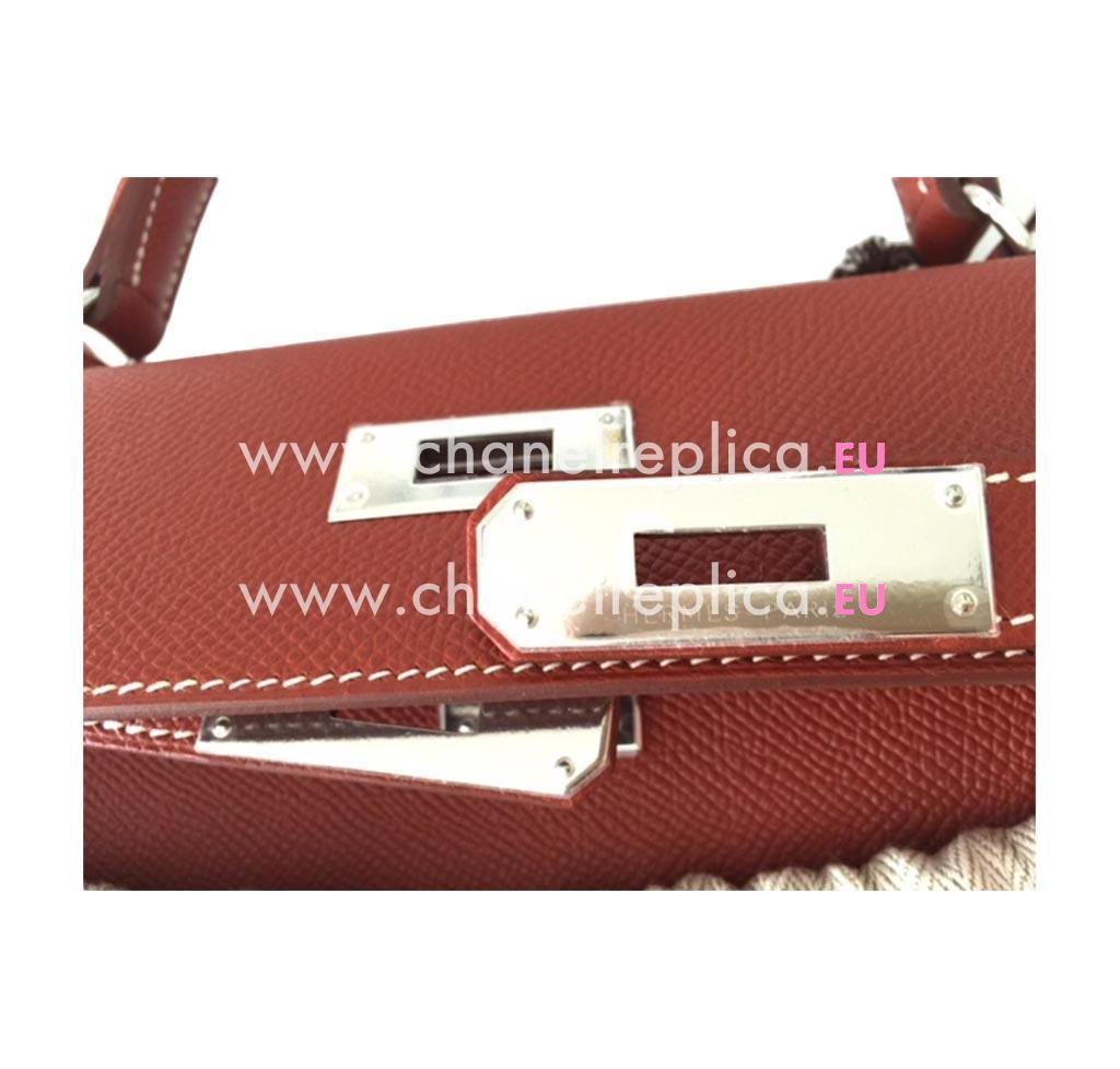 Hermès Kelly Brique Epsom Leather Palladium Hardware Hand Sew Bag HK1028BRQ