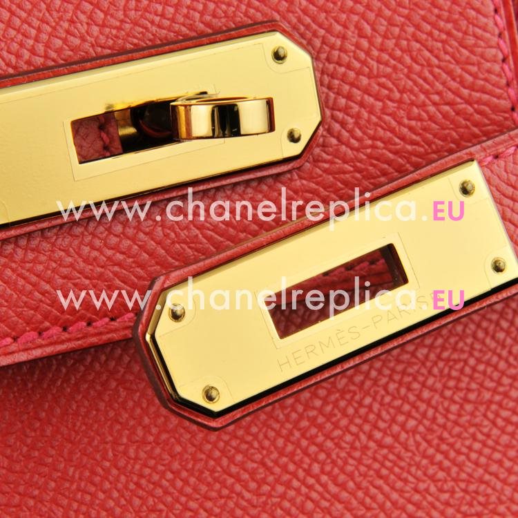 Hermes Birkin 30 Q5 Rouge Epsom Leather Gold Hardware Hand Sew HB1030ESM