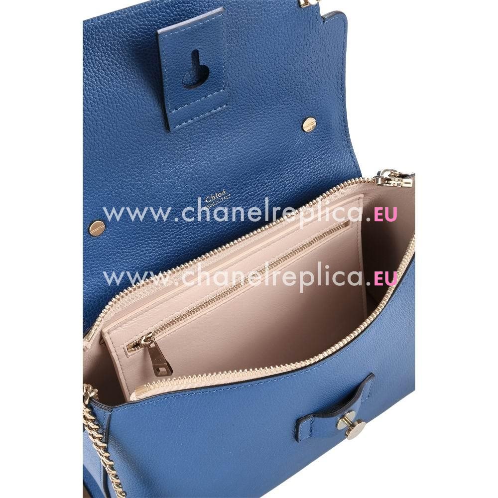 Chloe Clare Calfskin Hand Bag In Blue C5718008