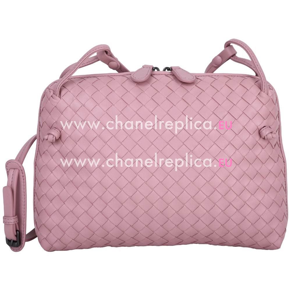 Bottega Veneta Crossbody Nappa Woven Shouldbag Pink B6110404