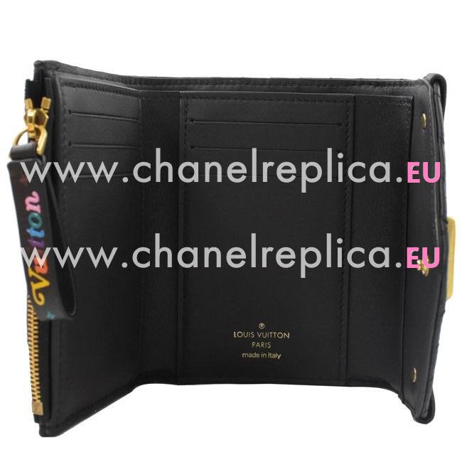 Louis Vuitton Clafskin Leather Louis Vuitton New Wave Compact Wallet M63427