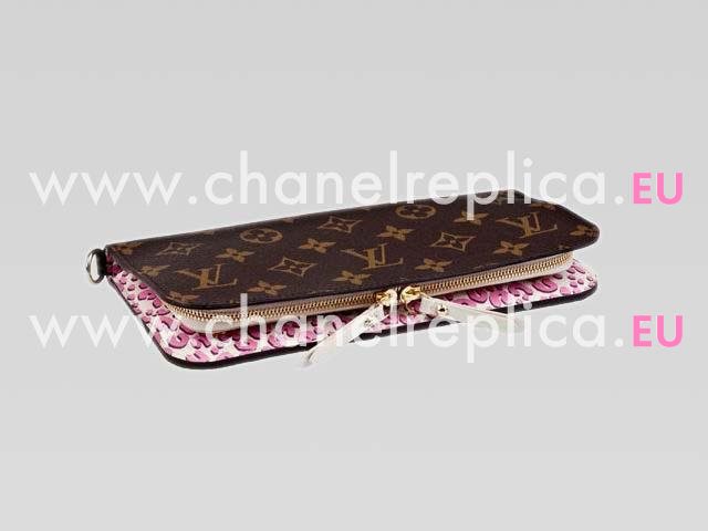 Louis Vuitton Monogram Canvas Leopard-Blanc Corail Insolite Wallet M60102