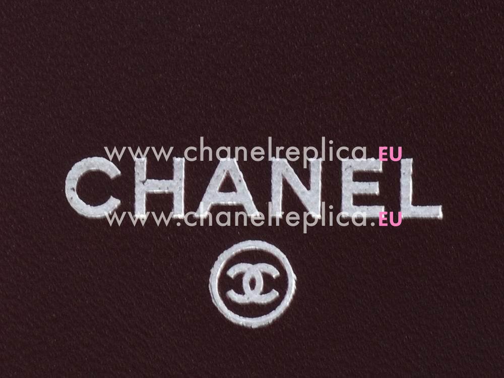 Chanel Caviar Silver CC Key Chain holder In Black C57082