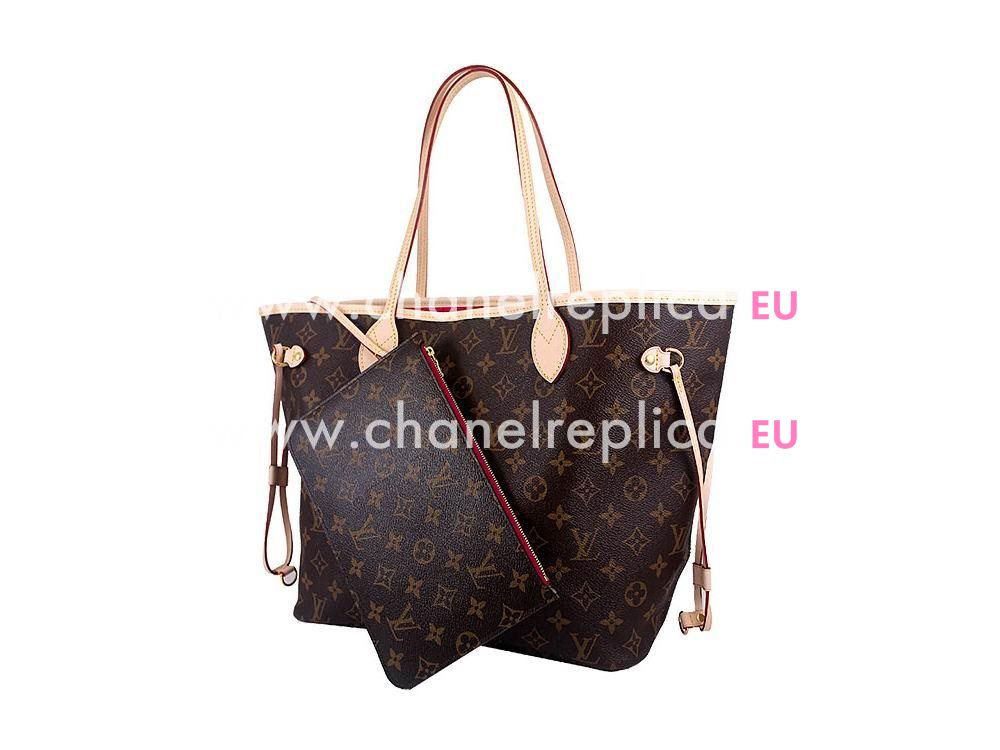 Louis Vuitton Monogram Canvas Neverfull MM Pivoine M41178