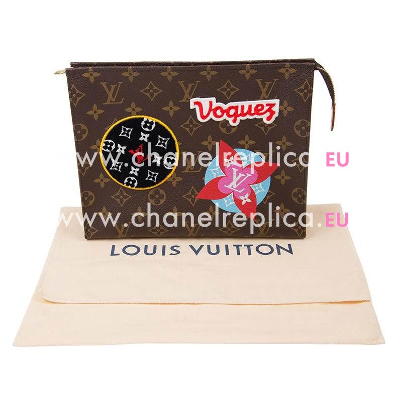 Louis Vuitton Printed Monogram Canvas With Patches Toiletry Pouch 26 M43997