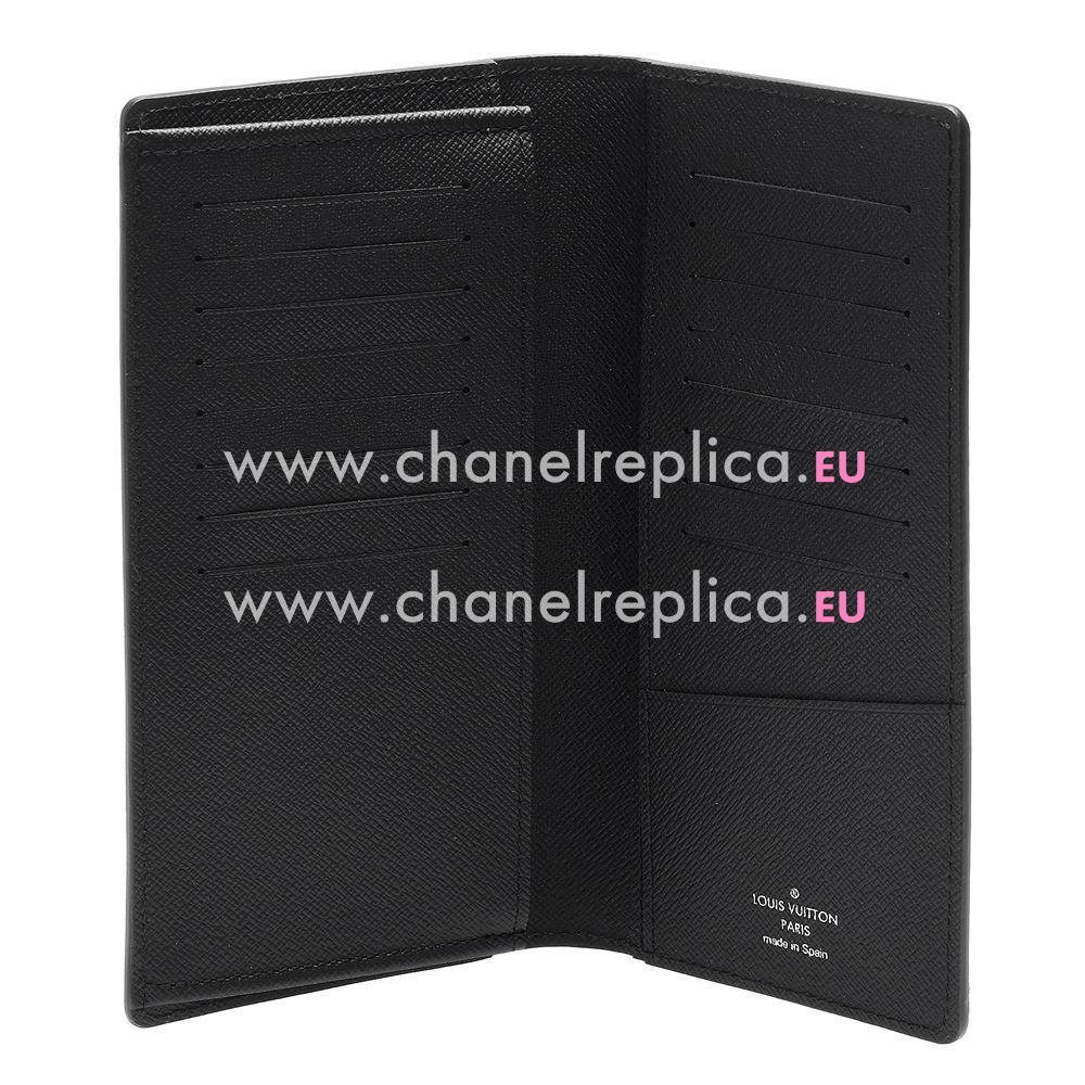 Louis Vuitton Classic EPI Water ripple Brazza Wallet In Black M60662