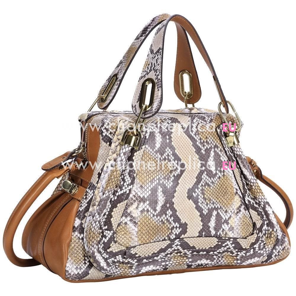 Chloe It Bag Party Python skin Bag In Brown C5660766