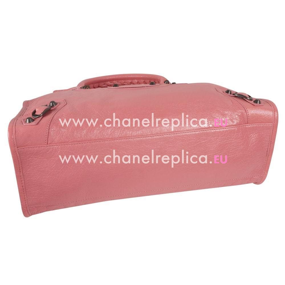 Balenciage City Lambskin Age Brass hardware Classic Bag Rose Pink B2054996