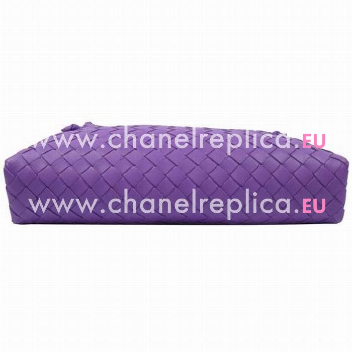 Bottega Veneta Classic Nappa Leather Woven Square Bag Violet BV7051010