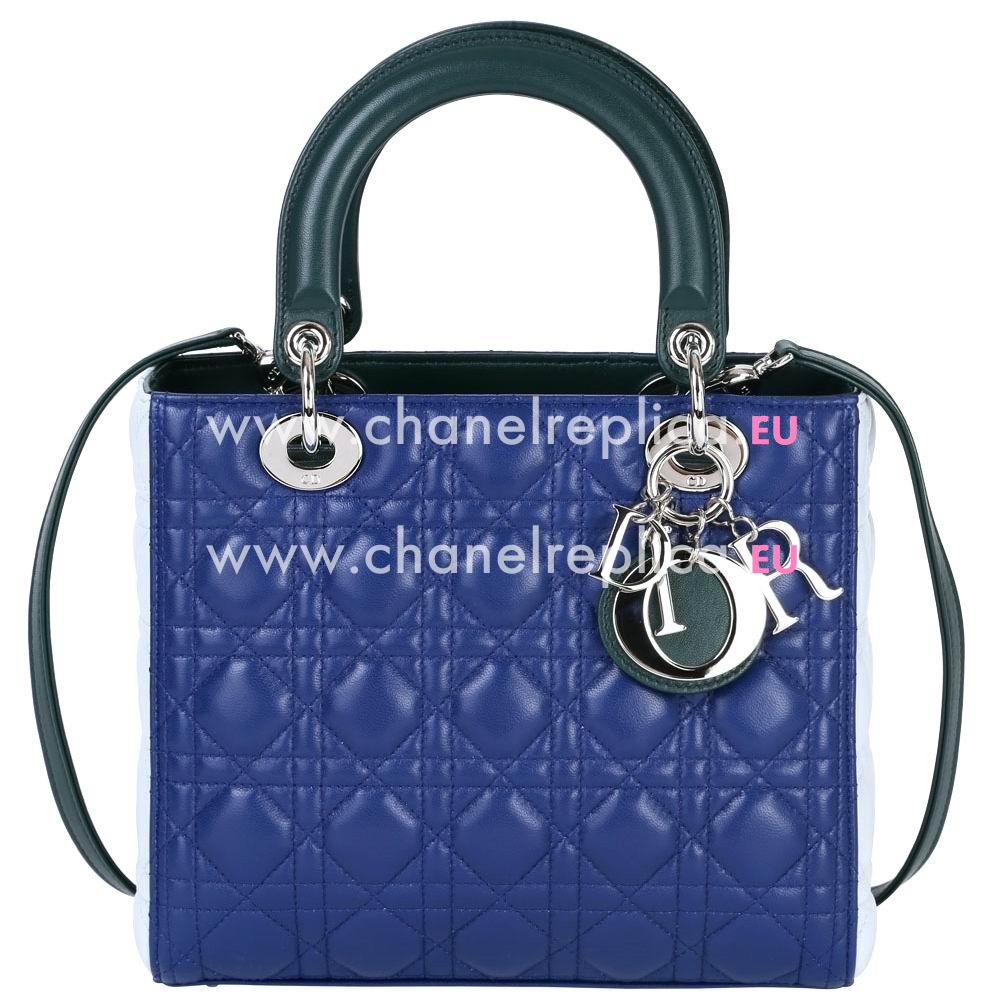 Dior Lady Dior 3Colors Lambskin Medium Handbags White/Blue/Green DB434577