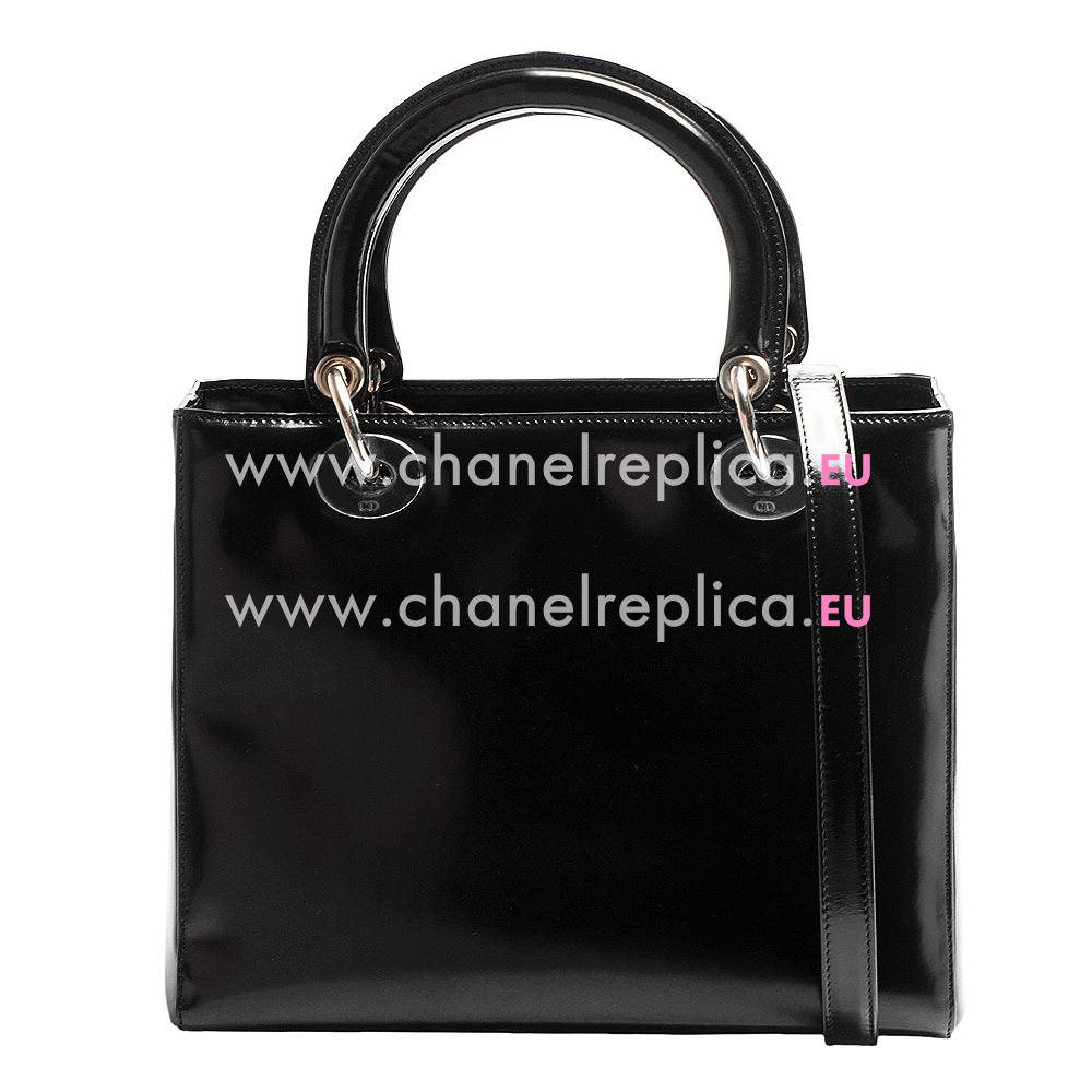 Christian Dior Lady Dior Patent Leather Handbags Black DB975977