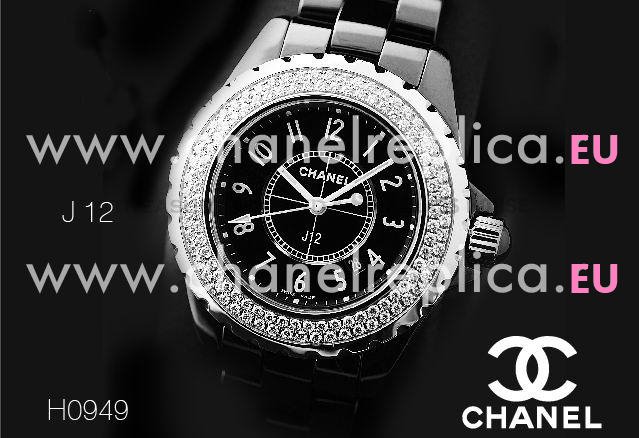 CHANEL J12 Black Dial Ceramic Automatic Chronograph H0949