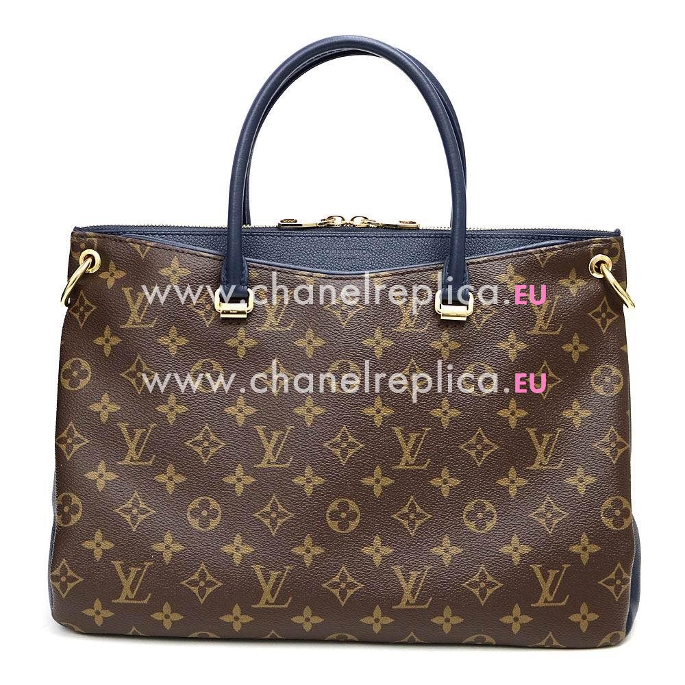 Louis Vuitton Monogram Canvas & Calfskin Leather Pallas In Raisin M44042