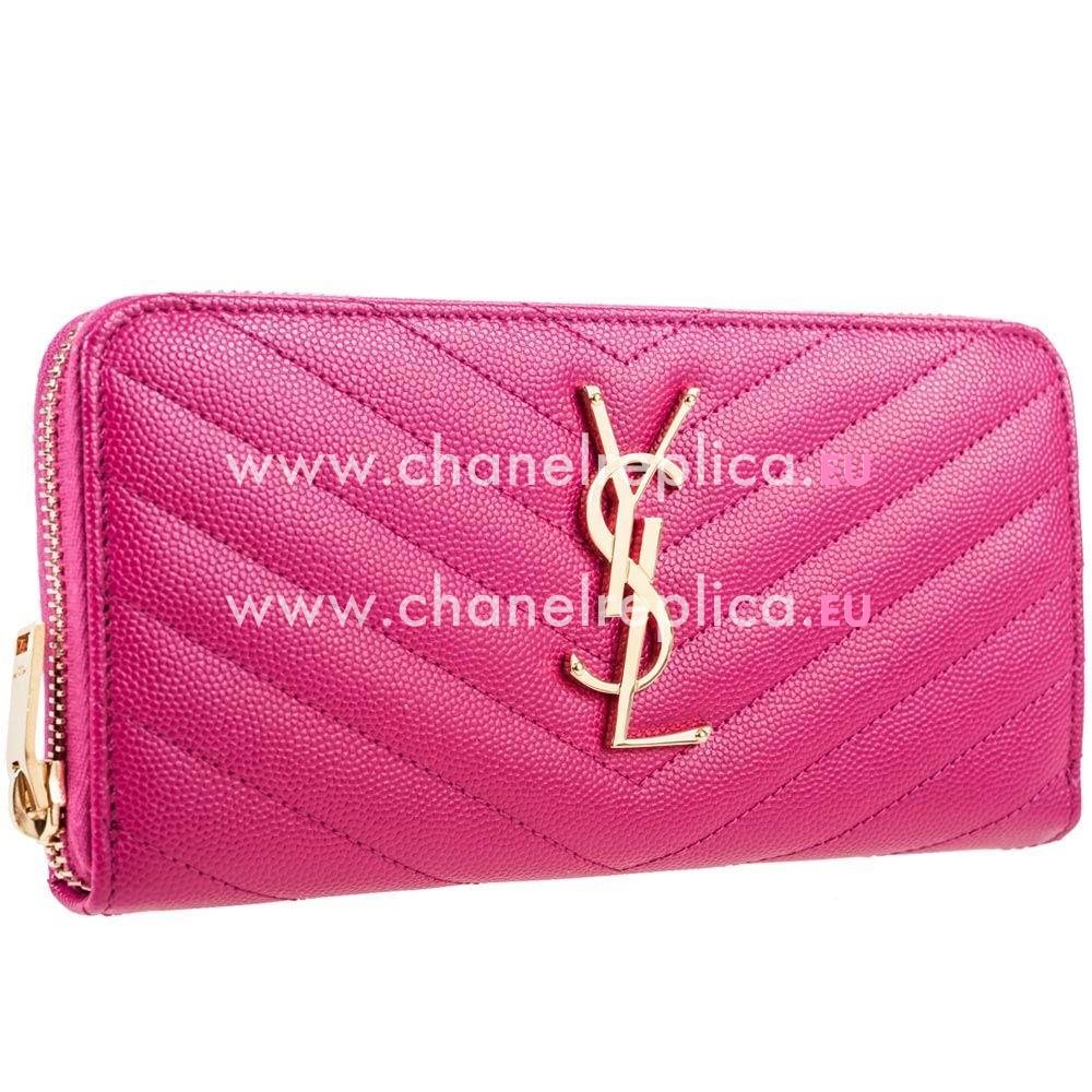 YSL Saint Laurent Caviar Calfskin Wallets In Pink YSL5350299