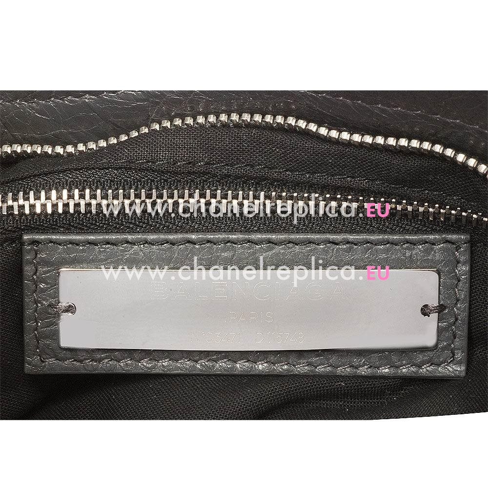 Balenciage City Lambskin Silvery hardware Classic Bag Gray B2054977